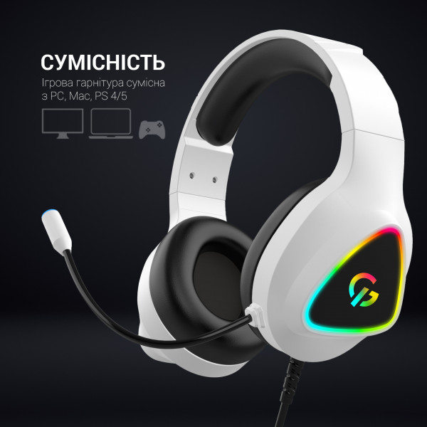 Фото - Гарнітура дротова ігрова GamePro HS615 RGB