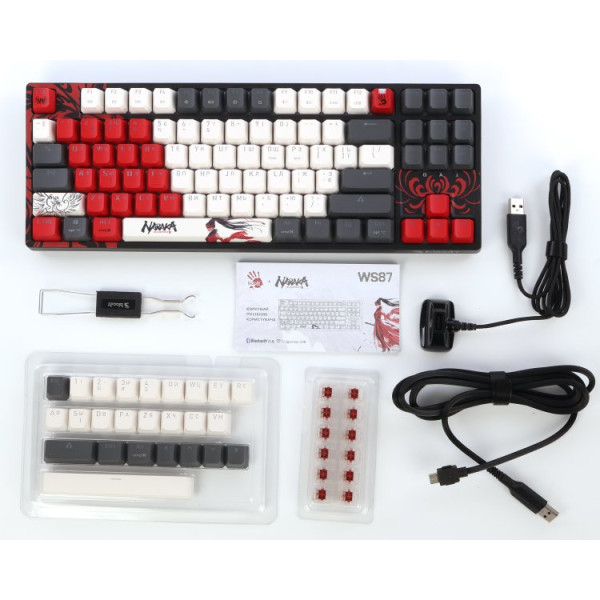 Фото - Клавіатура бездротова ігрова Bloody WS87 (Naraka)
