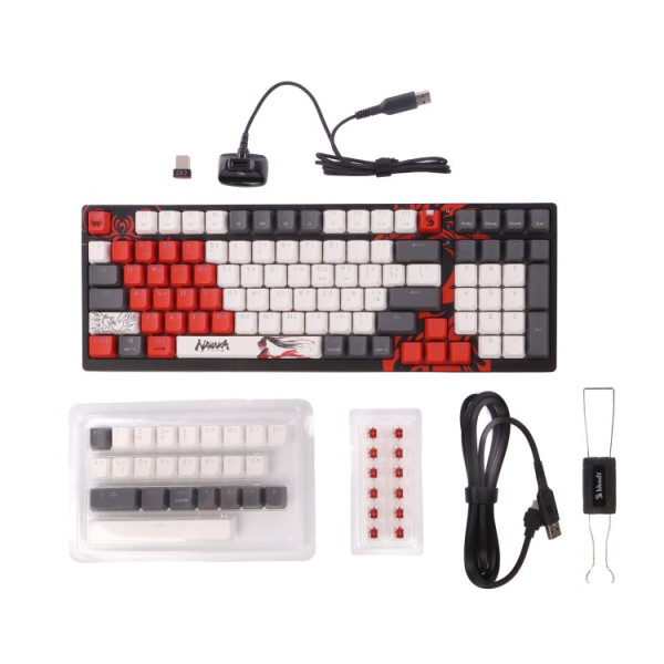 Фото - Клавіатура бездротова ігрова Bloody WS98 (Naraka)