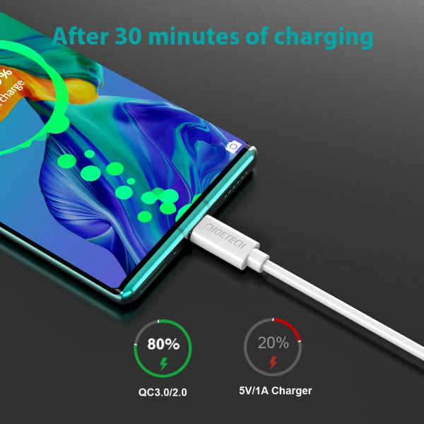 Фото - Кабель USB type A - USB type A Choetech USB 2.0 A-тато/C-тато 1m (AC0002-WH)