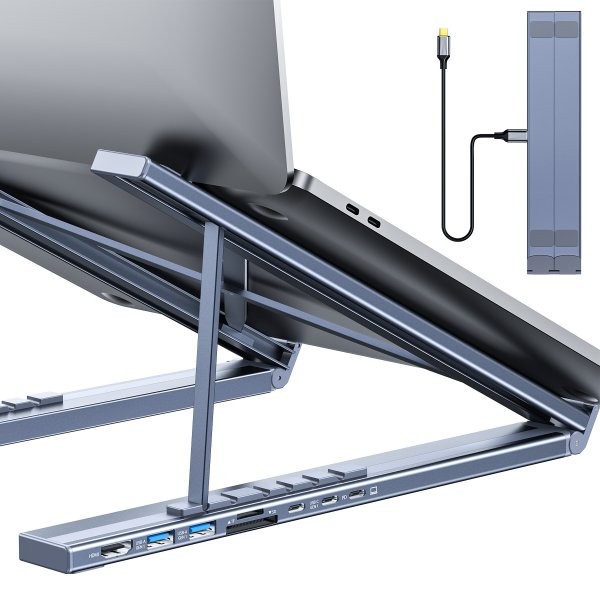 Фото - Подставка под ноутбук Choetech USB-C 7-в-1 (HUB-M48-GY)