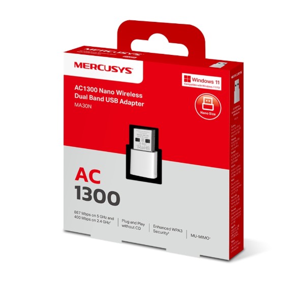 Фото - USB-адаптер сети WiFi Mercusys MA30N