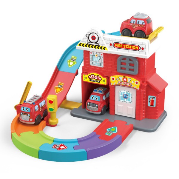 Фото - Игровой набор для малыша Builder Track Набор пожарного центра с машинкой (099-6)
