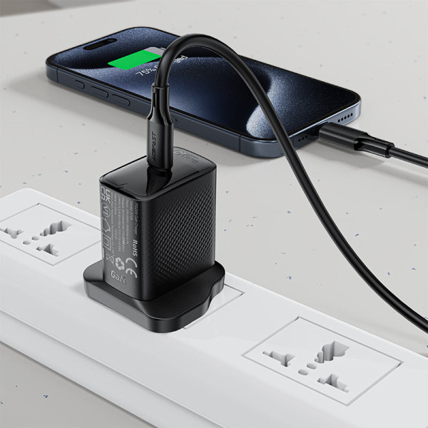 Фото - Кабель синхронізації даних AceFast C17-03 USB-C to USB-C Black (6974316284161)