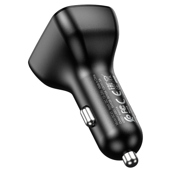 Фото - FM модулятор BOROFONE BC41 Eminency QC3.0 Car BT FM transmitter 18W Black (6974443382884)