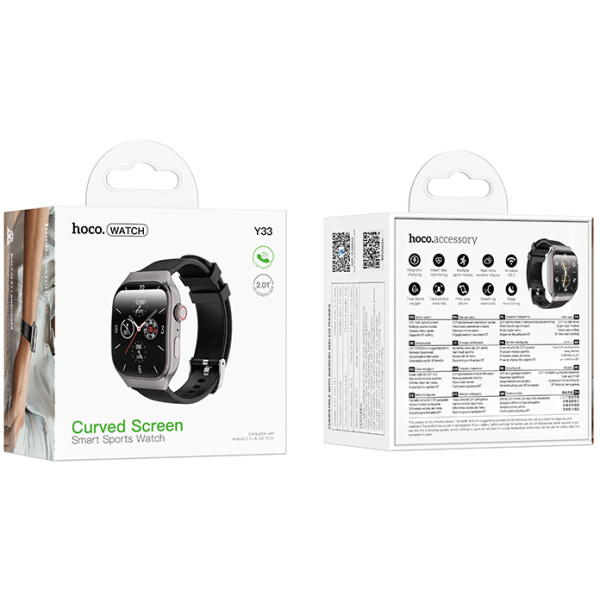 Фото - Смарт-годинник HOCO Y33 51mm. 200 mAh. Smart sports watch Black (6942007660815)