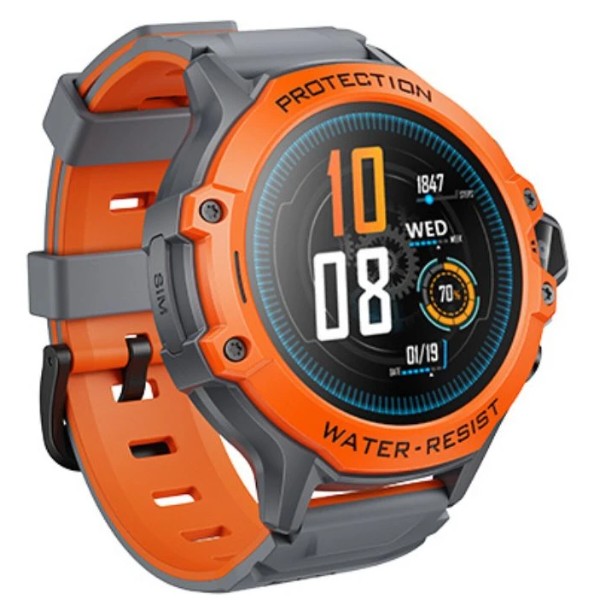 Фото - Детские часы HOCO Y107 4G 32mm 700 mAh IP54 orange (6942007666060)