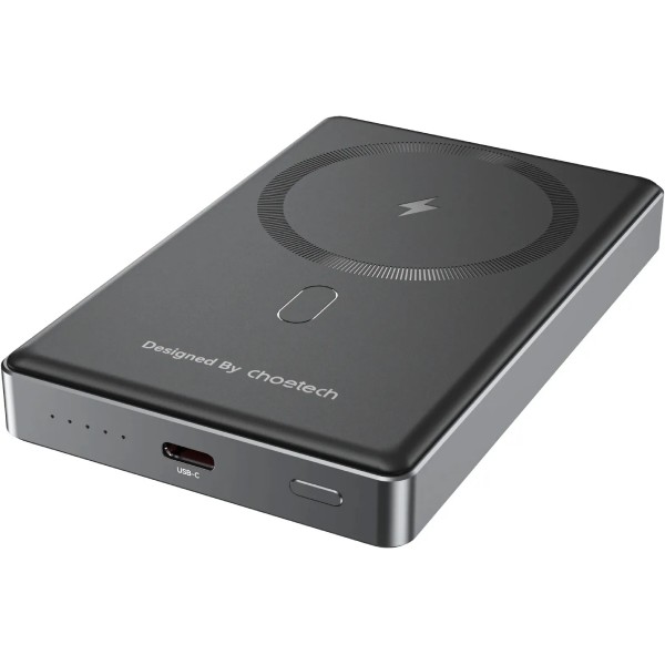 Фото - Батарея мобильная Choetech Magnetic Wireless 10000mAh 20W Black (B739-CCBK)
