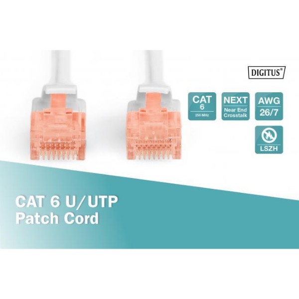 Фото - Кабель патч-корд Assmann CAT 6 U-UTP Cu LSZH AWG 26/7 0,50 м (DK-1617-005)