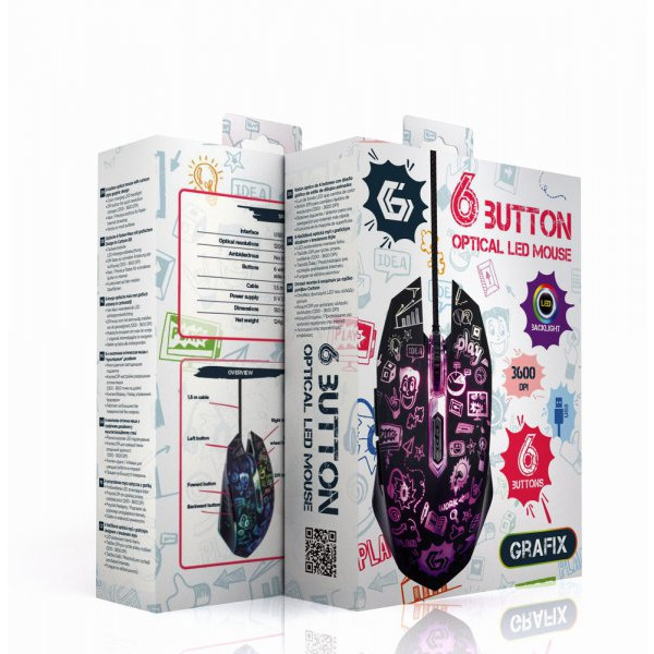 Фото - Мышь проводная Gembird MUS-6B-GRAFIX-01