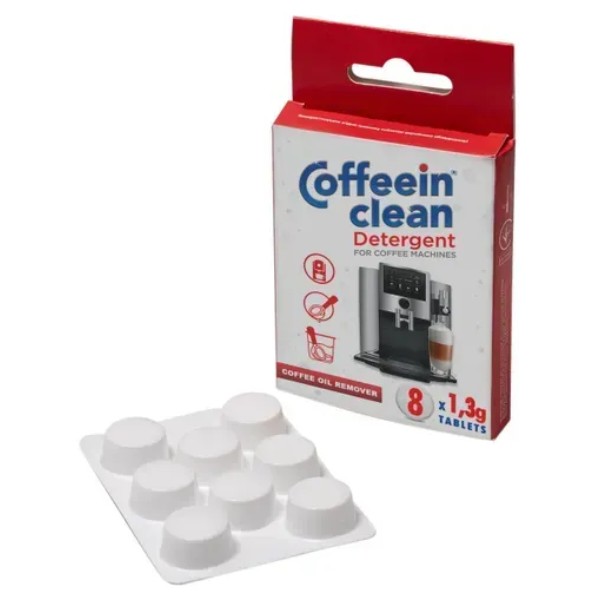 Фото - Таблетки для видалення масляного нальоту Coffeein clean Detergent  1,3g блістер 8шт, 10,4 г