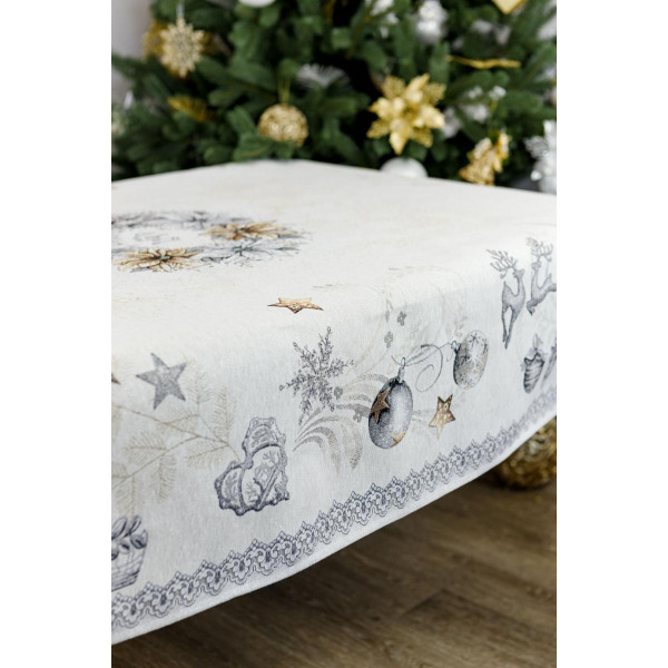 Фото - Скатерть прямоугольная Прованс гобален SILVER STAR 135х350 см (031277)