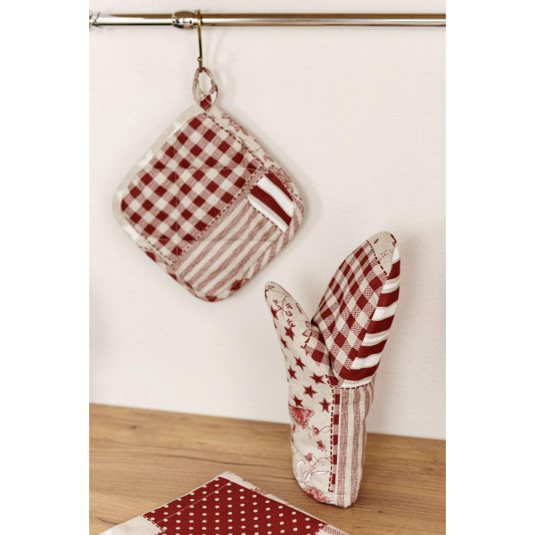 Фото - Прихватка Прованс Пічворк бордо (031498)