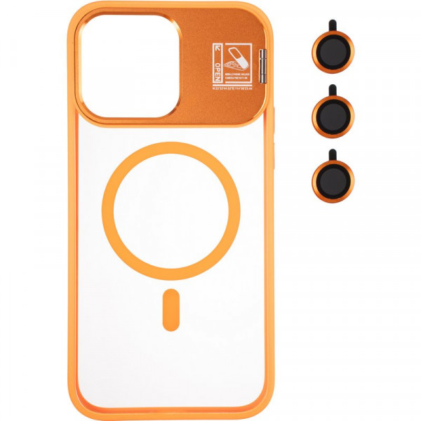 Фото - Чохол для смартфону Gelius Yoga Case Camera stand MagSafe for iPhone 15 Pro Max Flame Orange (98596)