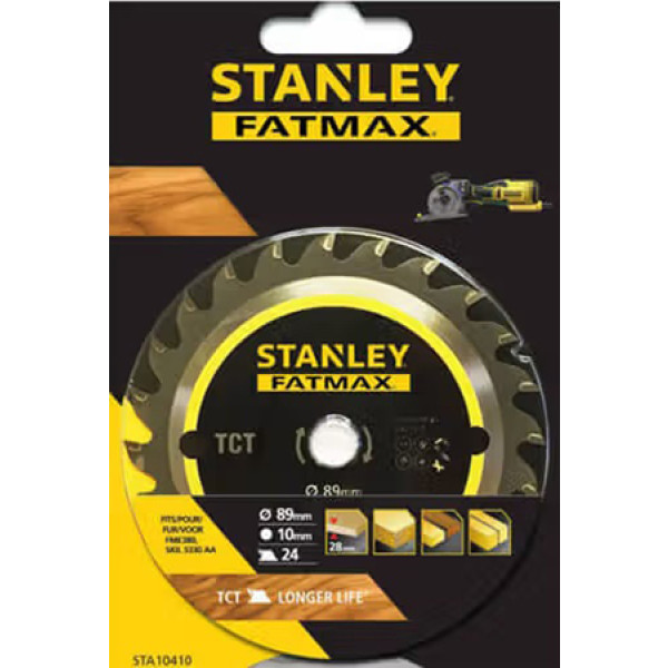Фото - Круг відрізний по дереву Stanley TCT MULTI SAW 89x10 мм (STA10410)