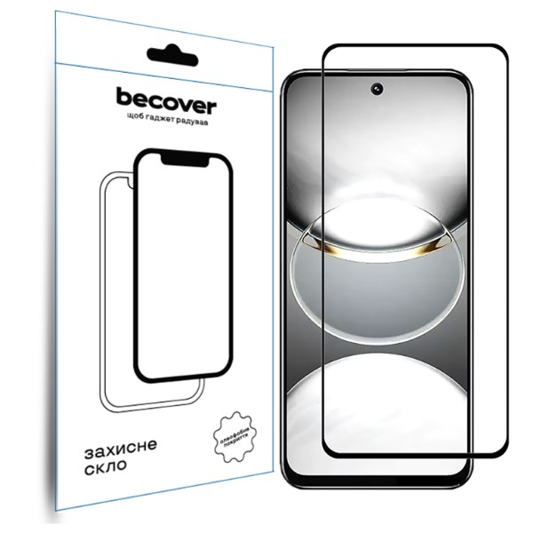 Фото - Захисне скло для смартфону BeCover for Tecno Spark 30 (KL6) Black (712500)