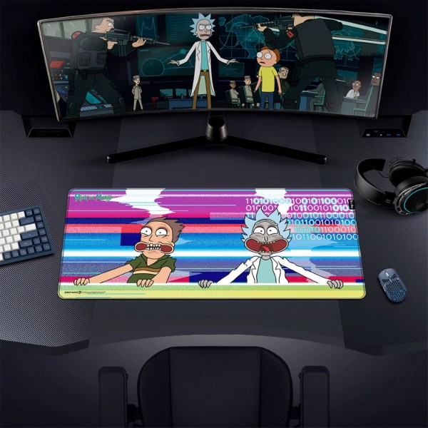 Фото - Коврик для мыши игровой Warner Bros. Rick and Morty Glitched XL (FWBMPRIMOR24003XL)