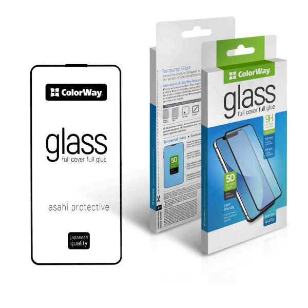 Фото - Захисне скло для смартфону Colorway 9H FC glue for Apple iPhone 16 Pro Max Black (CW-GSFGAI16PM-BK)