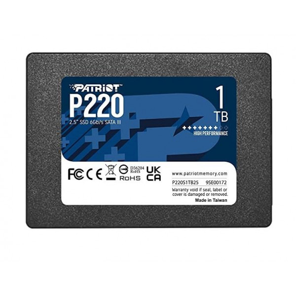 Фото - SSD-накопичувач внутрішній Patriot SATA 2.5" 1TB/P220 (P220S1TB25) Фото - SSD-накопичувач внутрішній Patriot SATA 2.5" 1TB/P220 (P220S1TB25)