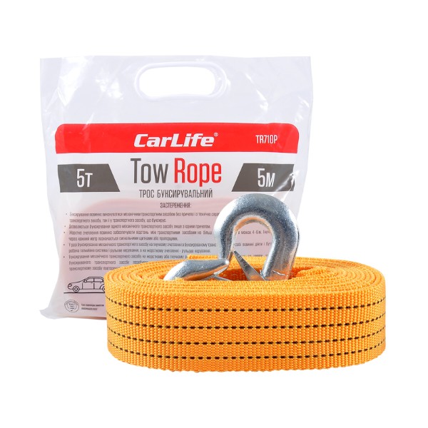 Фото - Буксирувальний трос CarLife 5т, 5м (TR710/P)