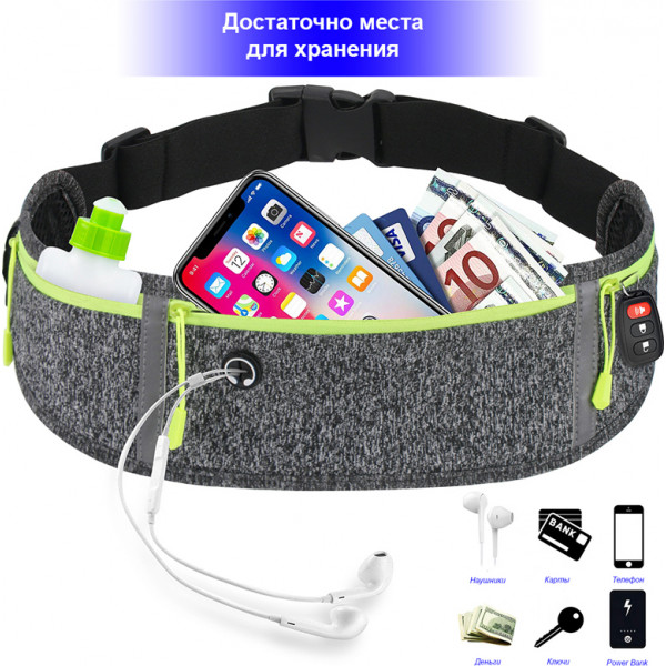 Фото - Поясна сумка BeCover DL0005 Dark Gray (706065) +органайзер для наушников