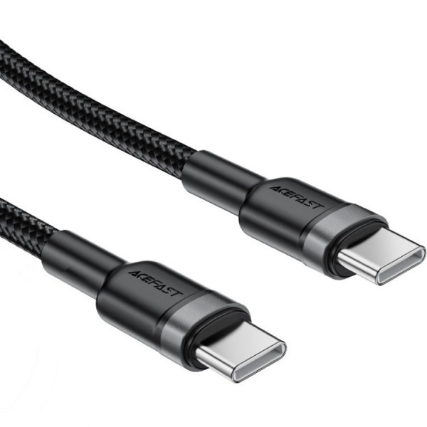 Фото - Кабель синхронізації даних AceFast USB 2.0 Type-C M-M, 1.2 м Black (6974316285137)