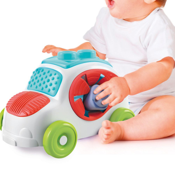 Фото - Сортер Clementoni з конструктором Clementoni Sensory Car серія Soft Clemmy 8 деталей (17315)