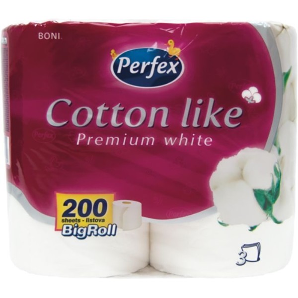 Фото - Туалетний папір Perfex Cotton Premium White 3 шар. 4 шт. (8606102287329) Фото - Туалетний папір Perfex Cotton Premium White 3 шар. 4 шт. (8606102287329)