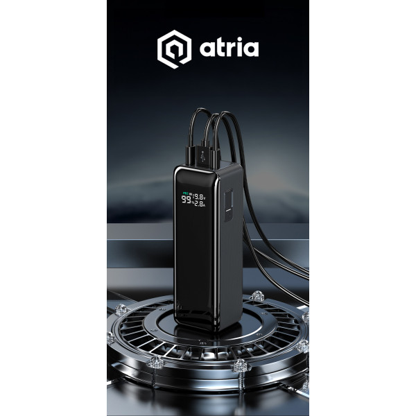 Фото - Батарея мобильная ATRIA Powerbank USB-C 30000mAh 160W Blue (WPD-160SB)