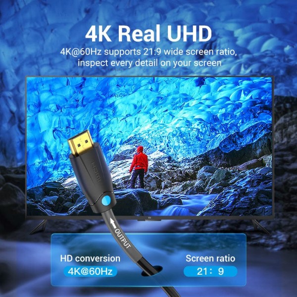 Фото - Кабель HDMI Vention HDMI M - M,10.0 м, V2.0, Engineering 4K 60Гц (AAMBL)