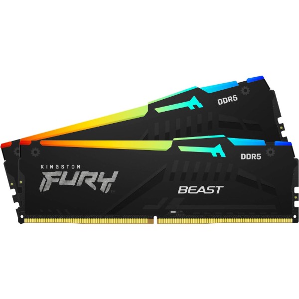 Фото - Пам'ять DDR Kingston DDR5 6000MHz Fury Beast RGB 2 x16 EXPO+XMP )KF560C36BBE2AK2-32)