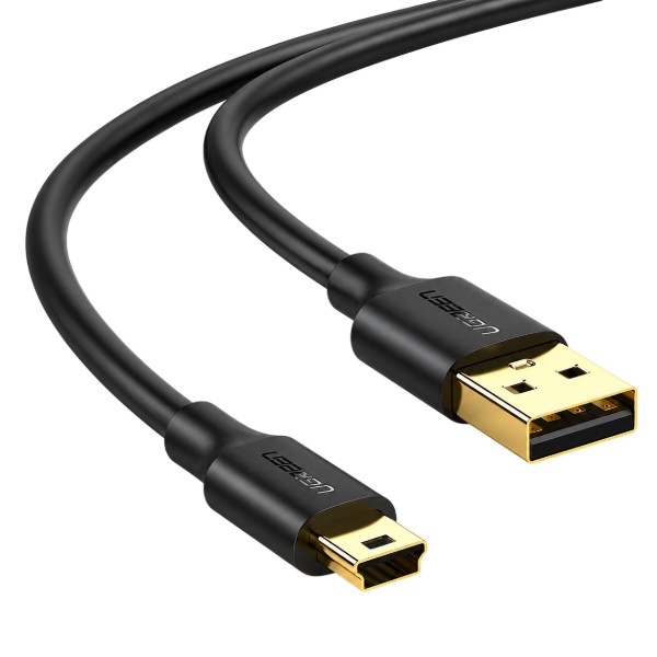 Фото - Кабель USB - miniUSB UGREEN USB 2.0 A Male to Mini 5 Pin Male Cable 3m Black (10386)