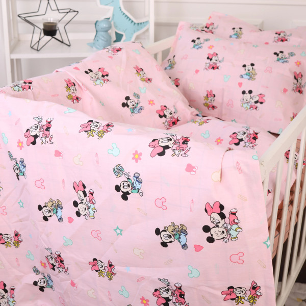 Фото - Комплект постельного белья MirSon Бязь 20-0042 Pink Mikey Mouse 175х210 (2200010272772)