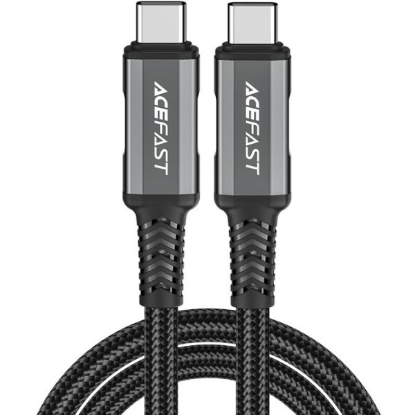 Фото - Кабель синхронізації даних AceFast USB 2.0 Type-C M-M, 1м 240W C1-09 Black-grey (6974316282631) Фото - Кабель синхронізації даних AceFast USB 2.0 Type-C M-M, 1м 240W C1-09 Black-grey (6974316282631)