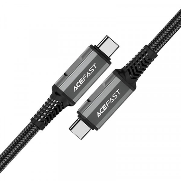 Фото - Кабель синхронізації даних AceFast USB 2.0 Type-C M-M, 1м 240W C1-09 Black-grey (6974316282631)