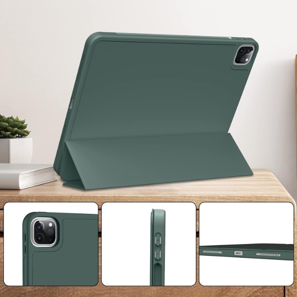 Фото - Чехол для планшета BeCover Tri Fold Soft TPU с креплением Apple Pencil for Apple iPad Pro 11 2020/2021/2022 Dark Green (711110)