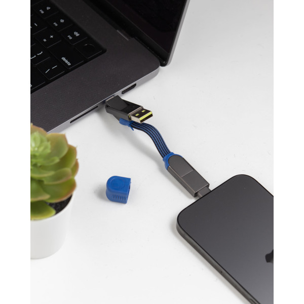 Фото - Кабель синхронізації даних Rolling Square 6in1  inCharge X 100W, синій (X02WR) 