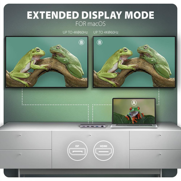 Фото - Хаб USB AXAGON USB-C GEN2COMBO 12-в-1 PD 100W (HMC-12GM2)