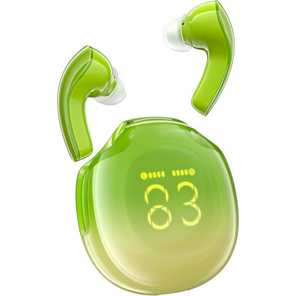 Фото - Наушники вкладыши беспроводные TWS AceFast T9 avocado green (6974316282556)