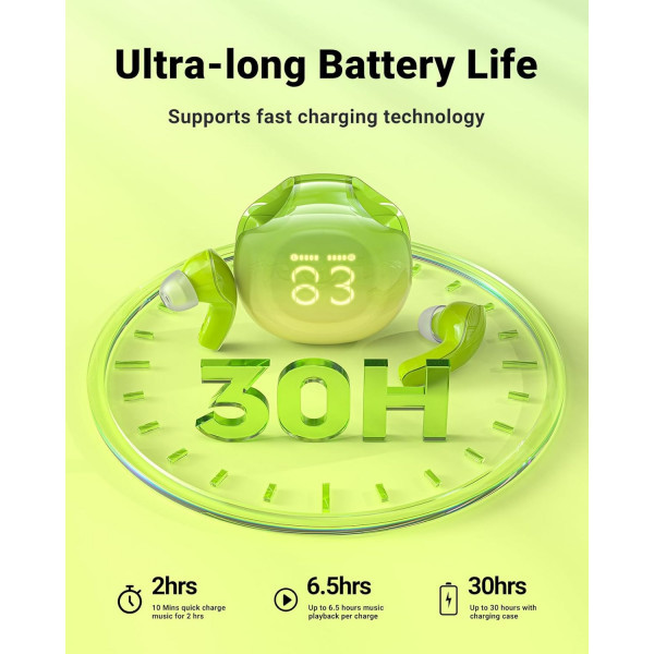 Фото - Наушники вкладыши беспроводные TWS AceFast T9 avocado green (6974316282556)