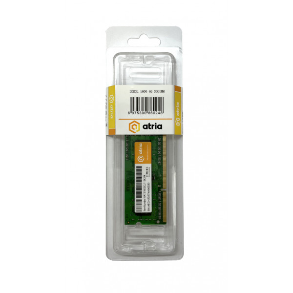 Фото - Память DDR ATRIA SO-DIMM DDR3 4/1600 (UAT31600CL11SK1/4)