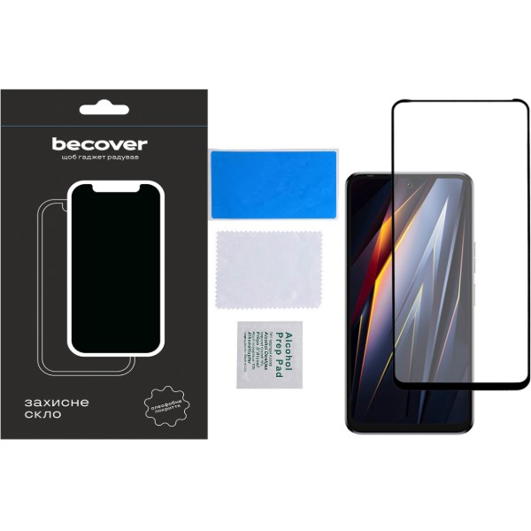 Фото - Захисне скло для смартфону BeCover Tecno POVA Neo 3 (LH6n) Black (710045)