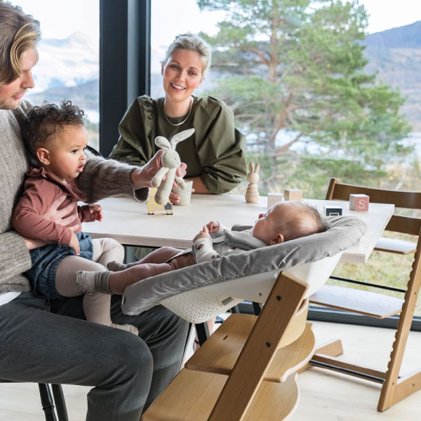 Фото - Стульчик для кормления классический Stokke кресло Tripp Trapp Newborn Grey