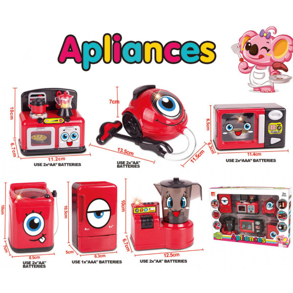 Фото - Сюжетно-рольова гра. Кухня FUDAER Набір побутової техніки з 6 пр. (FDE520)