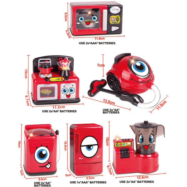 Фото - Сюжетно-рольова гра. Кухня FUDAER Набір побутової техніки з 6 пр. (FDE520)