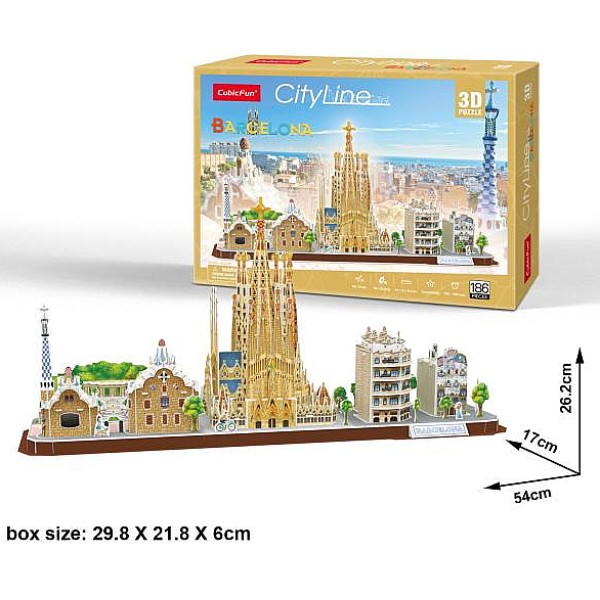 Фото - 3D пазлы Cubic Fun ''City Line Barcelona'' (MC256h)