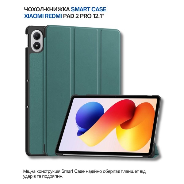 Фото - Чохол для планшету BeCover Smart Case for Xiaomi Redmi Pad 2 Pro 12.1" Dark Green (714628)