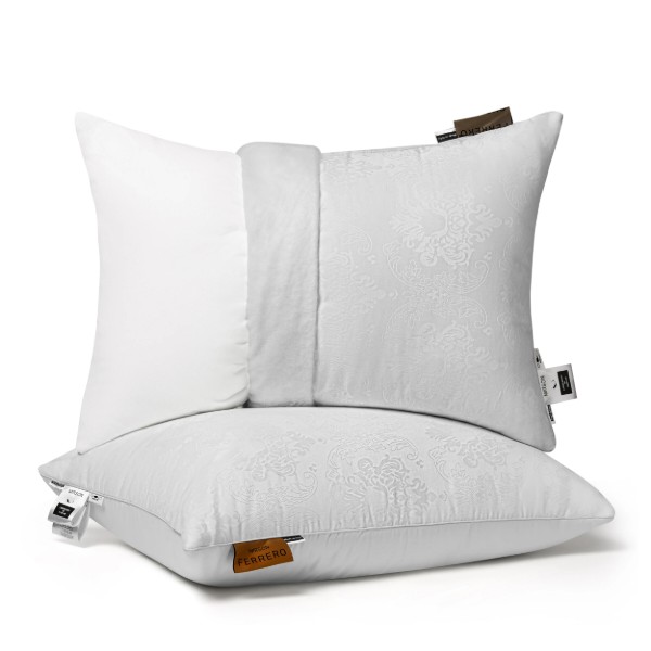 Фото - Подушка стандартная MirSon №15-10 Ferrero Silk Kapok White низкая 70х70 (2200011164502)