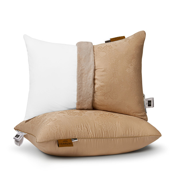 Фото - Подушка стандартная MirSon №15-54 Ferrero Тенсель (MODAL) Gold 60х60 см (2200011166049)