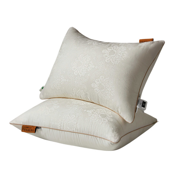 Фото - Подушка стандартная MirSon №15-15 Ferrero Silk Kapok Vanilla высокая 70х70 (2200011164359)